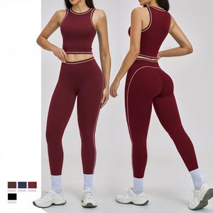 Conjuntos Deportivos para Mujer de Secado Rápido, Bra Deportivo con Espalda Cruzada, Leggings de Cintura Alta que Realzan la Figura, Ropa Deportiva para Gimnasio - Product Image 1