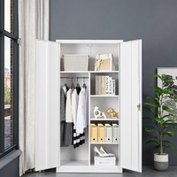 2 Portes Démanteler Fabricants Léger Design Moderne Dortoir Chambre à coucher Vêtements Armoire en Acier Casier Placard Armoire en Métal