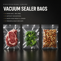 Sacs en plastique sous vide scellés écologiques avec logo personnalisé imprimé pour la conservation des aliments, de la viande, des légumes et des produits surgelés