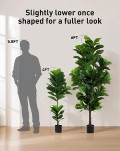 Luckygoods FZS260727 Ficus Lyrata Artificiale Personalizzato, Pianta Artificiale Grande con <span class=keywords><strong>Vaso</strong></span> per Arredamento Casa - Product Image 4