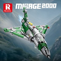 Reobrix 33044 Nouveauté 2025 Série d'avions de chasse 2000 Modèles de Bâtiments en Briques Éducatifs DIY pour Enfants Cadeaux Ensembles de Blocs de Construction de Bureau