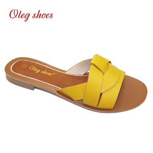 Nuovi sandali Flat Slide da <span class=keywords><strong>donna</strong></span> ciabatte da spiaggia a punta aperta Anti-scivolose con disegno a croce - Product Image 5