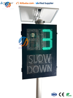 Panneau de signalisation routière à LED solaire, panneau de limitation de vitesse par radar, panneau de retour d'information au conducteur par radar, conforme aux normes CE et RoHS