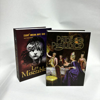 Coffre-fort créatif en acier simulé Colorful English Les Miserables Dictionary Key-Lock Book Storage Collection