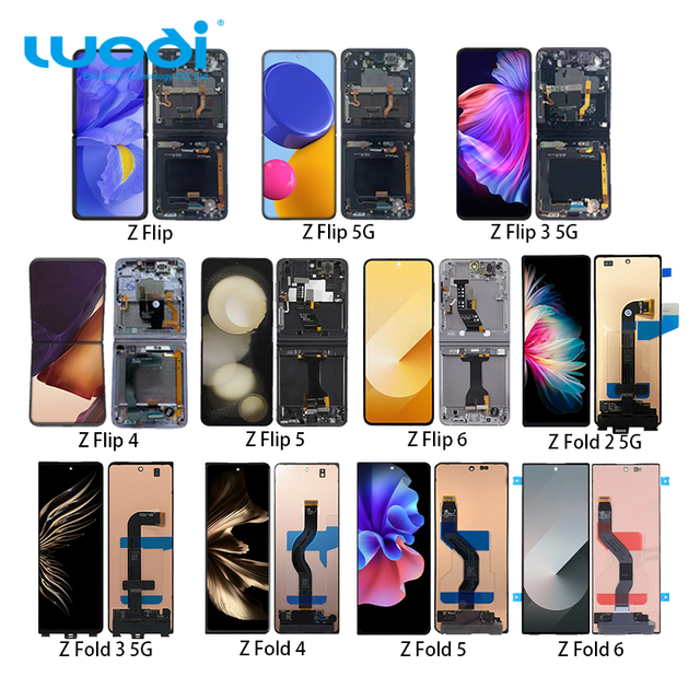 Cell Phone Screen for samsung Z Flip 4 Pantalla for galaxy Z Flip 2 3 5 6 FE AMOLED Original Tela Digitalizador Lcd Replacement