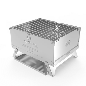 Poêle à <span class=keywords><strong>bois</strong></span> portable en acier inoxydable pour le camping en plein air, barbecue, charbon de <span class=keywords><strong>bois</strong></span> pliable - Product Image 1