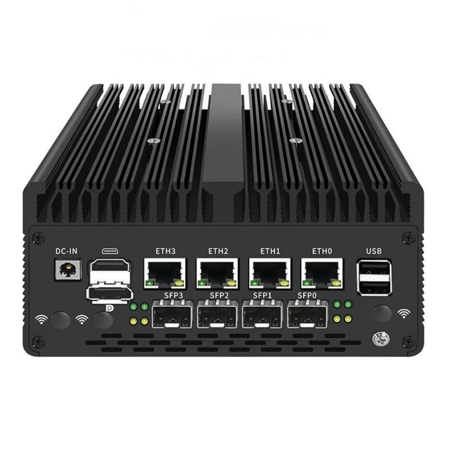 InteI 12th Gen Mini PC Pen-tium Gold 8505 Solid Firewall Appliance 10G/1G SFP 4*2.5G RJ45 LAN 2*DDR5 NVMe Proxmox ESXi Server