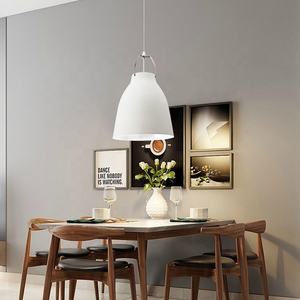 Lámpara colgante minimalista con forma de <span class=keywords><strong>campana</strong></span>, moderna, <span class=keywords><strong>industrial</strong></span>, de aluminio blanco, para restaurante, mesa de comedor, lámpara colgante para decoración del hogar - Product Image 4