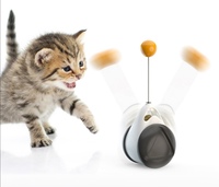 Jouet interactif pour chat, écologique, luxueux et moderne, avec boule et bâton, design à roulettes coulissantes, jouet amusant pour chats