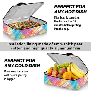 Sac isotherme de livraison de repas et de pique-nique grande capacité, design arc-en-ciel, pour garder au chaud ou au froid, sac à pizza isolé - Product Image 5
