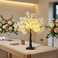 Weiße Künstliche LED-Blumenbaum-Lampe Warmweißes Licht Tischdekoration für Schlafzimmer Hochzeit Weihnachten