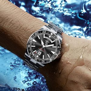 Montres mécaniques automatiques pour hommes en acier inoxydable de style lumineux, mode de luxe personnalisée - Product Image 3