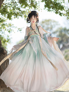 <span class=keywords><strong>Traje</strong></span> <span class=keywords><strong>chino</strong></span> <span class=keywords><strong>Tang</strong></span> para <span class=keywords><strong>mujer</strong></span>, disfraz de cosplay Hanfu bordado en azul y blanco - Product Image 4
