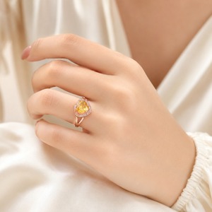 Anello a Forma di Cuore per Donne, Stile Dolce, Accessorio da Dito per Uso Quotidiano - Product Image 2