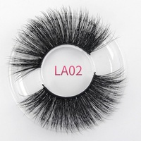 Faux cils en vison naturel 3D faits à la main, 25 mm, volumineux, avec logo personnalisé, fourrure noire croisée, vente en gros