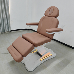 Cama de salón de belleza eléctrica moderna de 3 motores, mesa de masaje de Spa Facial con terapia cosmética ajustable con Control de pies de lujo con luces - Product Image 3