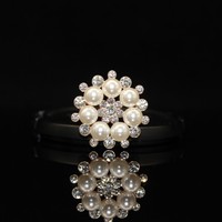 Nouveau bricolage cheveux accessoires perle flocon de neige arc fleur plaque strass boucle alliage bijoux matériaux pour mode pendentifs breloques