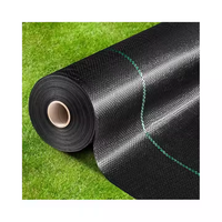 Toile tissée robuste en PP pour couverture de sol, barrière anti-mauvaises herbes pour jardin, aménagement paysager, allée, contrôle des adventices - Rouleau