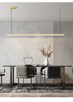Minimalistischer Restaurant-Kunst-Kronleuchter, Kreatives Design, Persönlichkeit, Einfaches Design, Lange Gerade Linie für Tisch und Bar