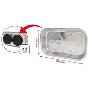 KS TOOLS-Bandeja magnética de acero inoxidable 800,0151, 140x240mm-ACCESORIOS TALLERES EAN 4042146168844 ROLLING - Product Image 2