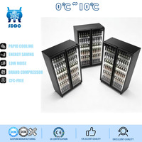 Réfrigérateur distributeur de bière vertical commercial avec porte vitrée pour restaurant