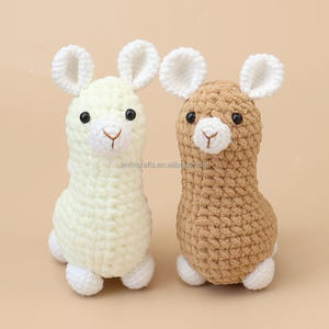 Peluche <span class=keywords><strong>Alpaga</strong></span> au Crochet Faite Main 16cm, Adorable Jouet Bébé, Mouton en Peluche Tricoté, Poupée <span class=keywords><strong>Alpaga</strong></span> au Crochet, Doudou en Coton - Product Image 1