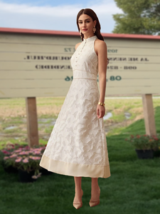 Wholesale <strong>Plus</strong> <strong>Size</strong> <strong>Boho</strong> Dress Lady Elegant Maxi Casual Beach Cotton Button Sun Summer Fall Dresses for Women - Product Image 2