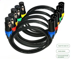 Tùy chỉnh pháo XLR Microphone Mixer Cáp nam nữ đôi shielded đen kim loại với <span class=keywords><strong>RCA</strong></span> nối 10m 20m 25M 30mlength - Product Image 2