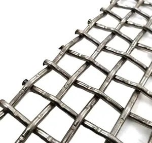 304 stainless steel mesh plain coarse industrial filter vibration mine screen heavy braided embossed wire mesh