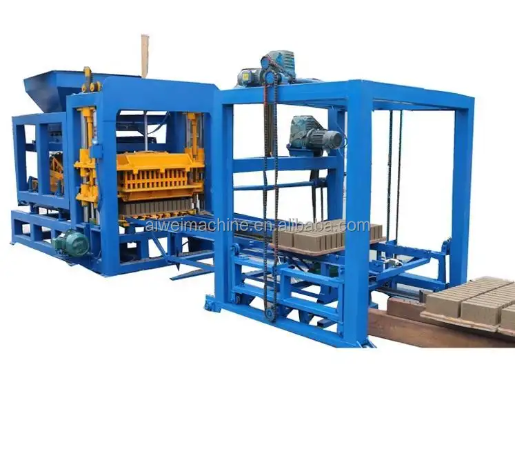 Machine de moulage de bloc hydraulique automatique QT4-15, Machine de fabrication de brique creuse en béton avec le prix d'usine