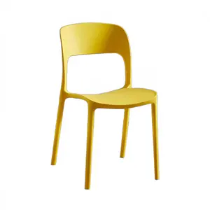 Muebles baratos para el hogar, sillas de polipropileno blanco, modernas, apilables, Pp, cocina, restaurante, cafetería, silla de comedor de plástico