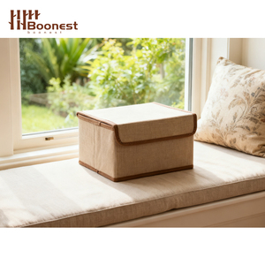 Contenedor de Almacenamiento de Tela <span class=keywords><strong>con</strong></span> Tapas, Cestas de Almacenamiento de Ropa Plegables, Organizador de Almacenamiento en Cubos - Product Image 5