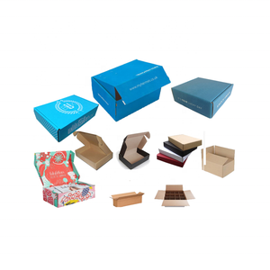 Cajas corrugadas Cartón Arte Papel Embalaje Comida Hamburguesa Plegable Regalo Vino Caja Contenedor - Product Image 4