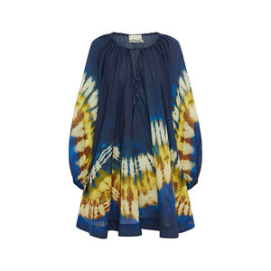Robe midi <span class=keywords><strong>bohème</strong></span> tie-dye pour femmes |   Robe mi-longue à manches bouffantes pour l'été, les vacances et les sorties décontractées - Product Image 6