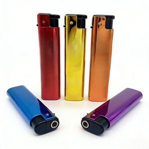 Nouveau design, briquet à gaz vintage coupe-vent électronique, fin et rond, personnalisé - Product Image 6