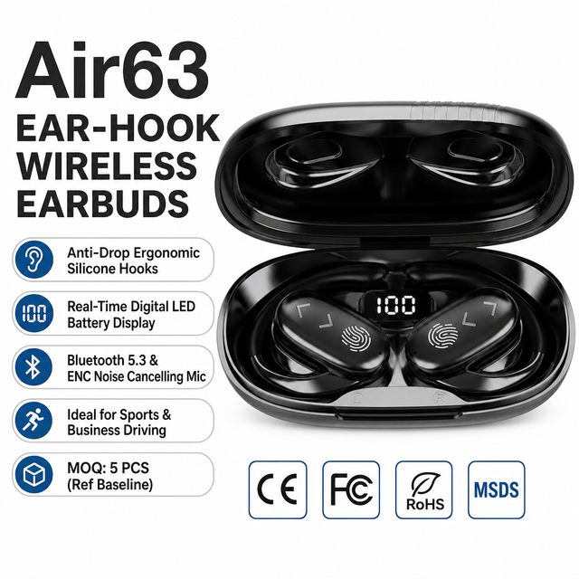 Wireless Earphones for 5.3 JL Chipset IPX5 Water Resistant 5-6 Hours Music Rechargeable Portable 10-15 Meter White Black