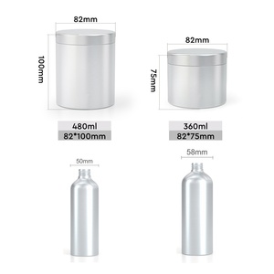 Juego de tarros cosméticos de doble pared premium |   Envases de Aluminio Serigrafiados para Aceites Esenciales y Lociones, Materiales Reciclados, Bomba Dosificadora para Lociones - Product Image 2