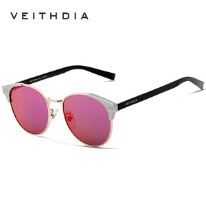 Veithdia Sunglasses Aluminum Magnesium Frame Blue <b>Mirror</b> Lens UV400 Protection Unisex Outdoor Use - Product Image 5