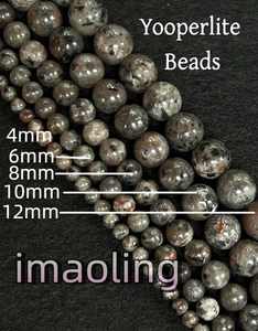 Perle Rotonde di Yooperlite Flame Stone di Varie Dimensioni per Gioielli Fai-da-Te per Tutti i Segni Zodiacali - Product Image 1