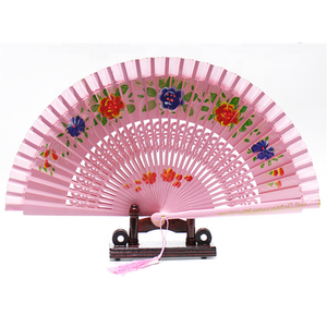 Éventail pliant vintage espagnol FAREA pour femmes, <span class=keywords><strong>peinture</strong></span> florale double face, éventail en bois bohème pour la danse, la décoration <span class=keywords><strong>de</strong></span> festival - Product Image 5