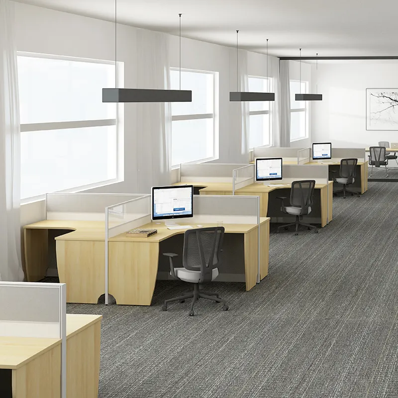 2023 Guangdong production mobilier de bureau moderne 4 personnes cabine modulaire bureau poste de travail