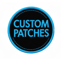 Patchs brodés à repasser avec crochet et boucle en tissu tissé avec logo de créateur cool personnalisé pour chapeaux vêtements