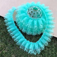 4cm bricolage couture Textile à volants dentelle tissu tricoté jouet artisanat vêtements robe décorative Polyester 2 couches plissé coupe dentelle