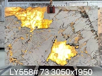 Brésil luxe patagonie granit grande dalle translucide livre Match Pandora pierre de quartzite blanche pour panneau mural et Table à manger