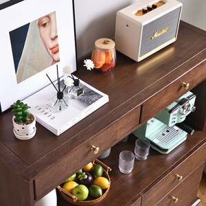 Aparador Moderno Minimalista Color Moka Marrón 900mm+ Gabinete de Almacenamiento para Cocina y Sala de Estar - Product Image 4