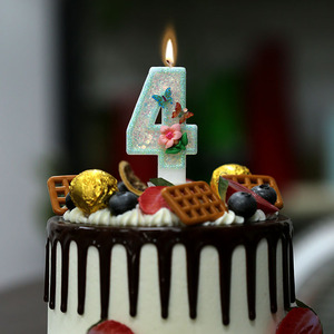 Velas de Cumpleaños Novedosas Hechas a Mano con Forma de Número del 0 al 9, Decoración para Pasteles de Fiesta y Bodas, Mariposa al por Mayor - Product Image 1