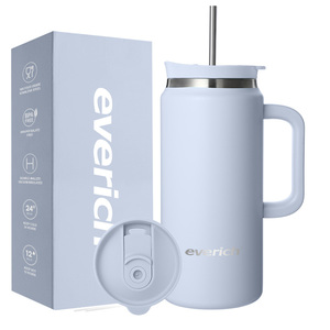 Tùy chỉnh 64oz Tumbler chân không Tumblers thép không gỉ với xử lý Mugs hiện đại Tumbler với nắp và rơm bền vững - Product Image 6