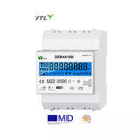 Medidor de Energía Bidireccional YTL DEM4A 0.5-5(100)A, Riel DIN, 3 Fases, 4W, RS485 MODBUS/DLT645 MID
