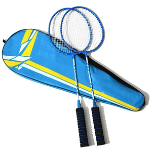 Vente directe du fabricant, raquette de <span class=keywords><strong>badminton</strong></span> authentique en fibre de carbone, double éponge, poignée multicolores, amateur, junior, remplacement de cheveux - Product Image 5