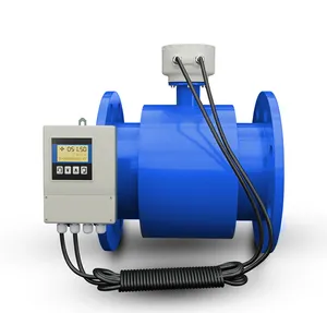Medidor de fluxo magnético para água industrial, 4-20mA Medidor De Corriente 4 '' DN100 Medidor de fluxo de água de esgoto para águas residuais, produtos químicos líquidos